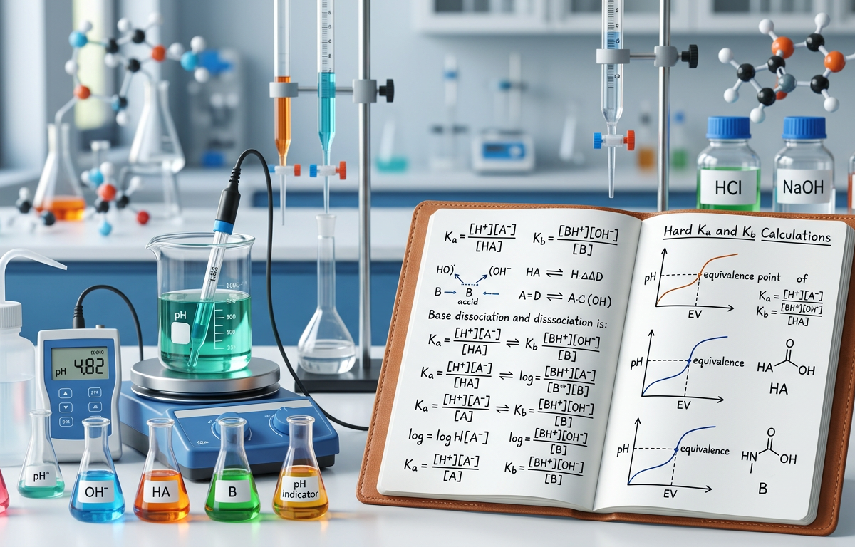 Hard Ka and Kb Calculations Practice Questions