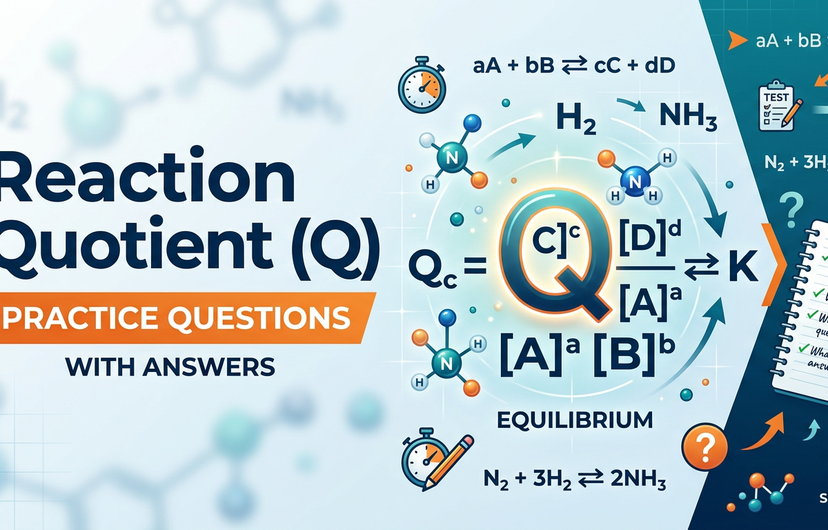 Reaction Quotient (Q) Practice Questions with Answers