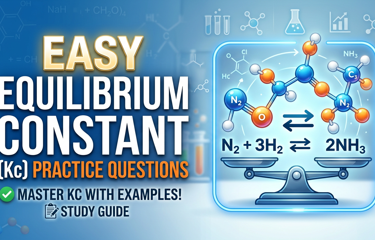 Easy Equilibrium Constant (Kc) Practice Questions