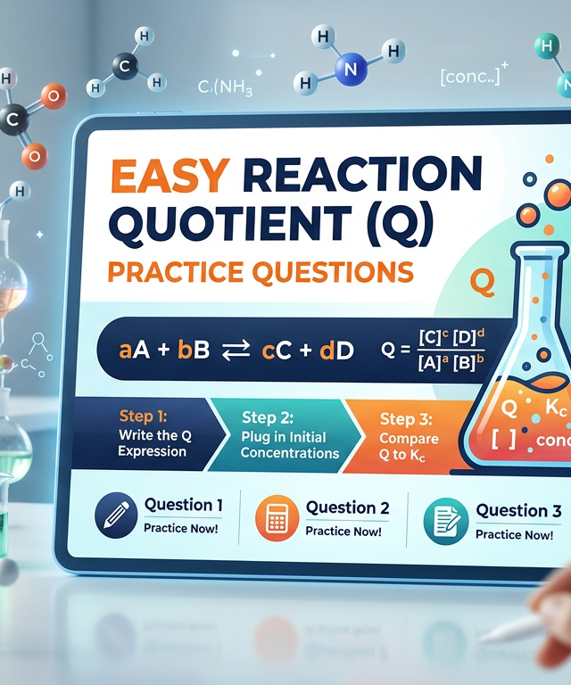 Easy Reaction Quotient (Q) Practice Questions
