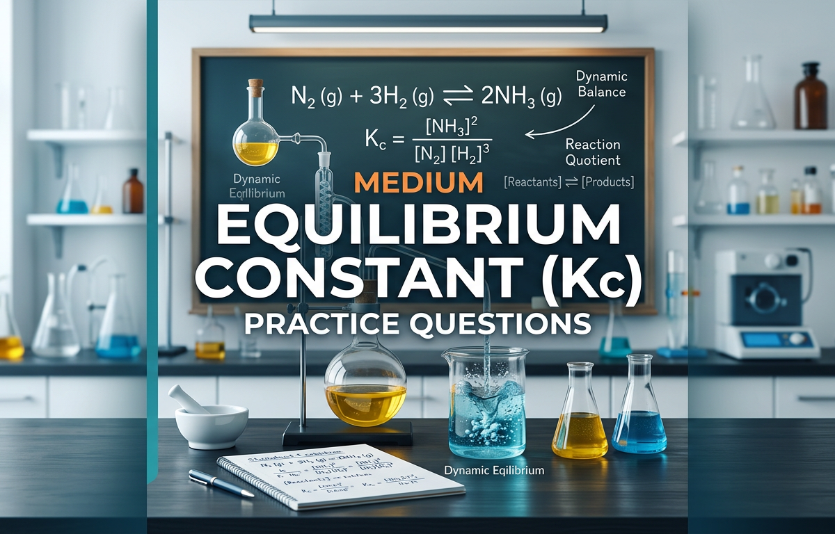 Medium Equilibrium Constant (Kc) Practice Questions