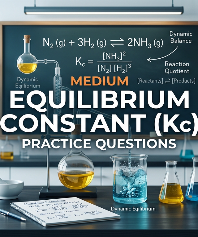 Medium Equilibrium Constant (Kc) Practice Questions