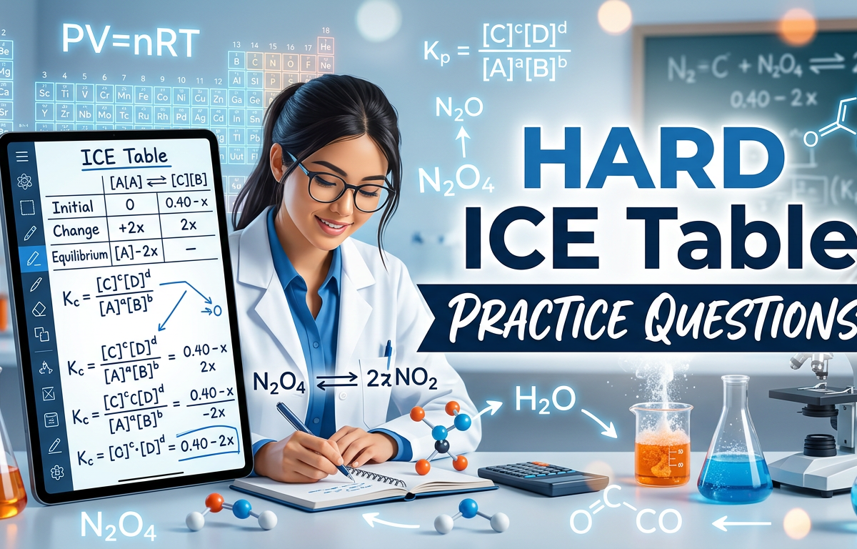 Hard ICE Table Practice Questions