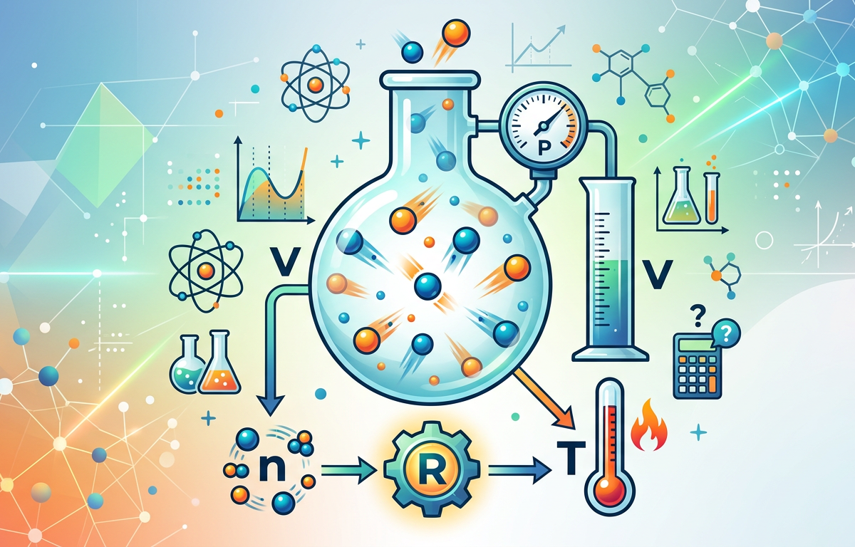 Ideal Gas Law (PV = nRT) Practice Questions with Answers