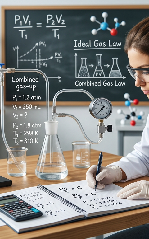 Combined Gas Law Practice Questions with Answers