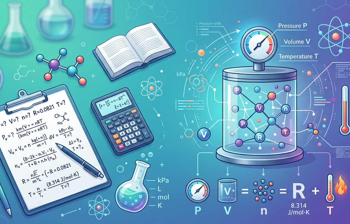 Hard Ideal Gas Law (PV = nRT) Practice Questions