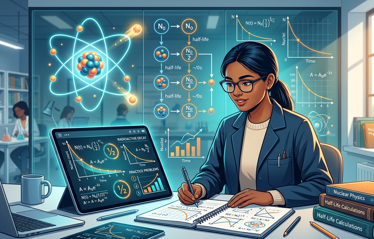 Hard Half-Life Calculations Practice Questions