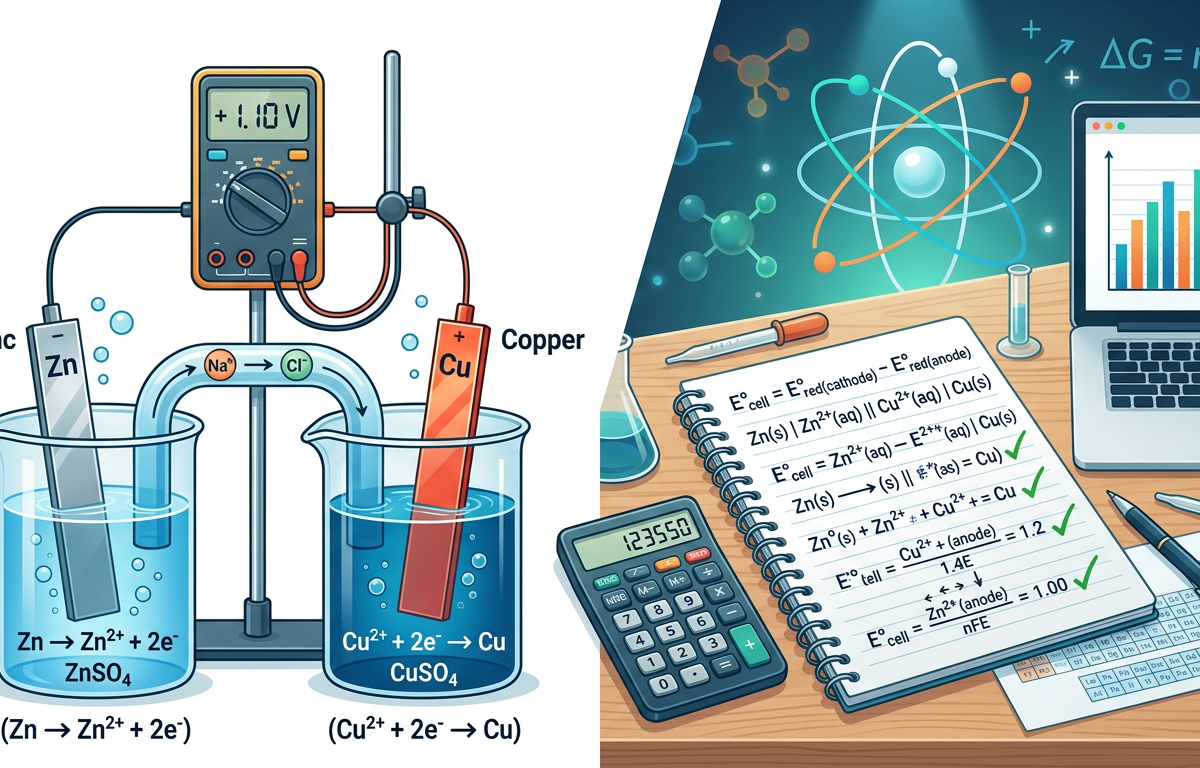 Mastering E°cell: Identifying Anodes and Using the Nernst Equation