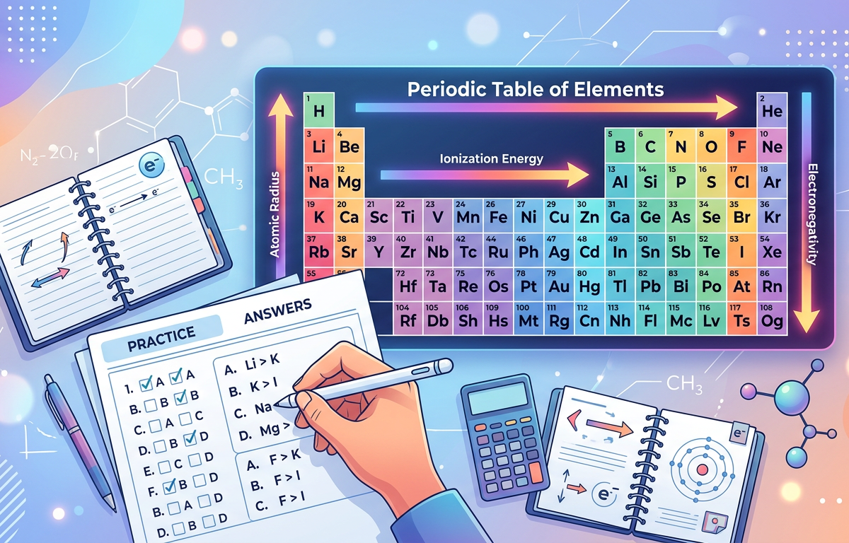 Periodic Trends Practice Questions with Answers