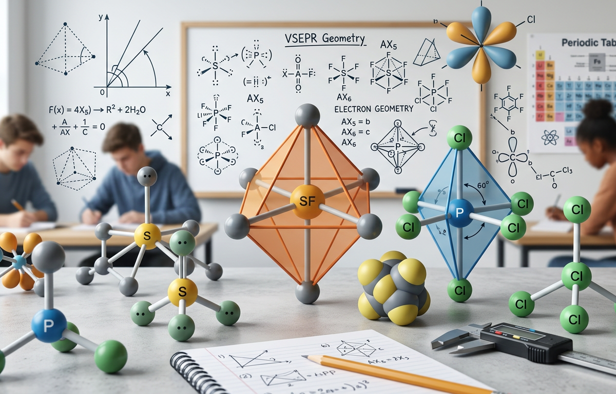 Hard VSEPR Geometry Practice Questions