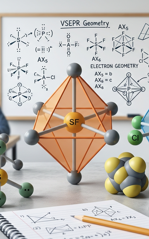 Hard VSEPR Geometry Practice Questions