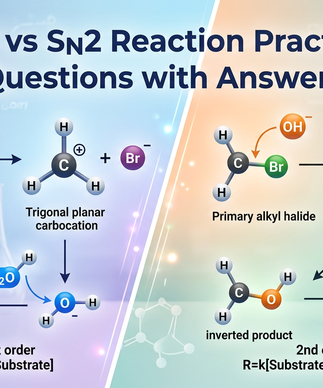 SN1 vs SN2 Reaction Practice Questions with Answers
