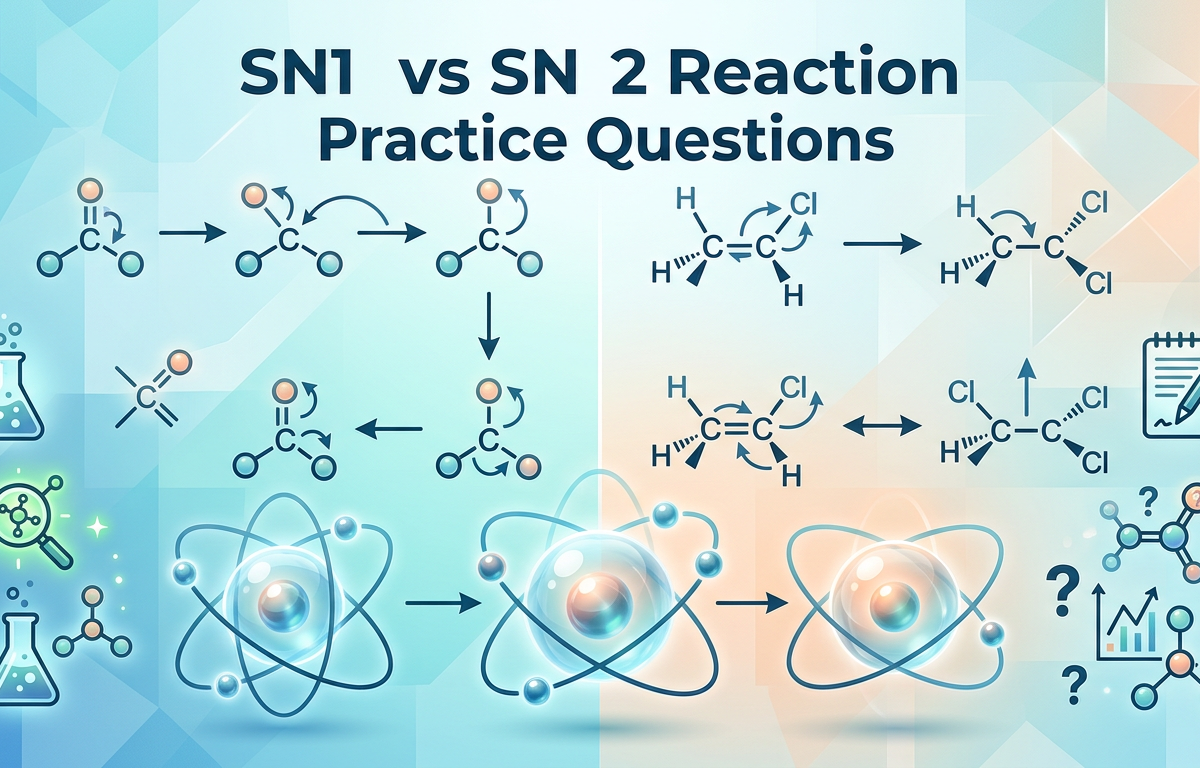 Medium SN1 vs SN2 Reaction Practice Questions