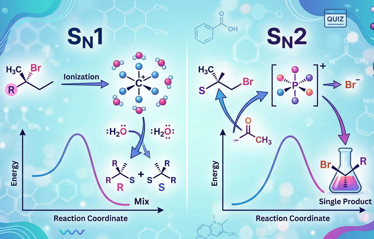Hard SN1 vs SN2 Reaction Practice Questions