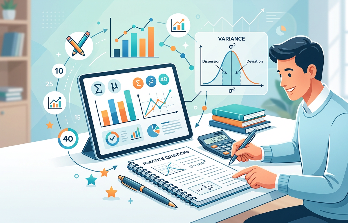 Easy Variance Calculation Practice Questions