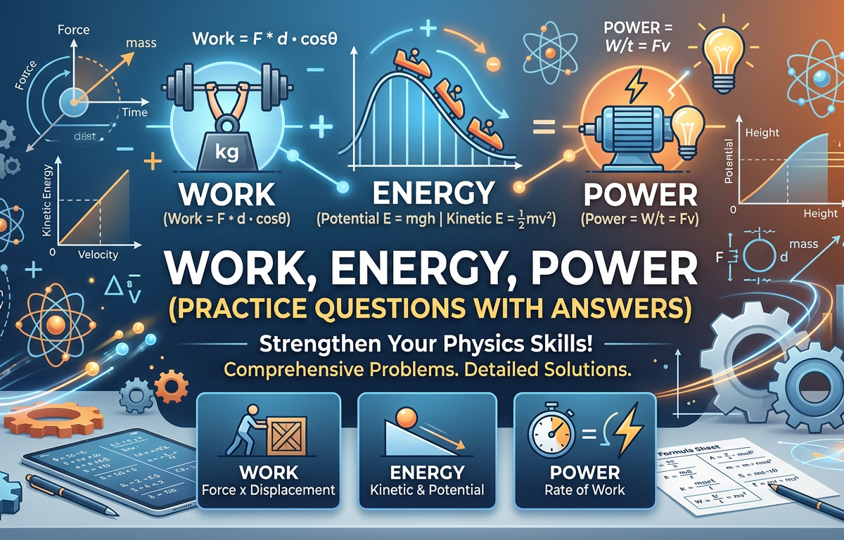 Work, Energy, Power Practice Questions with Answers