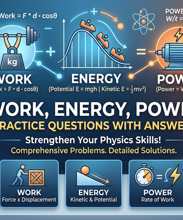 Work, Energy, Power Practice Questions with Answers