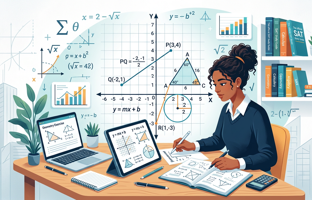 SAT Coordinate Geometry Practice Questions with Answers