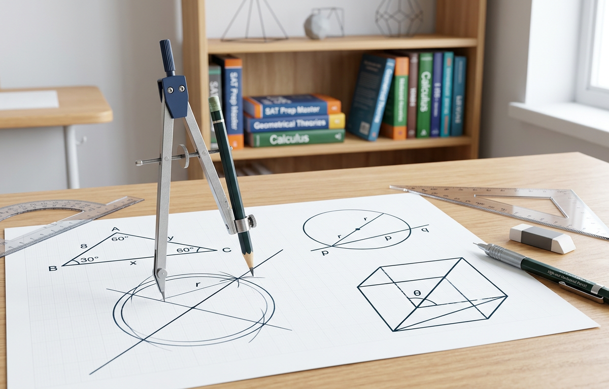Solving Multistep SAT Geometry: From Circle Equations to Radians