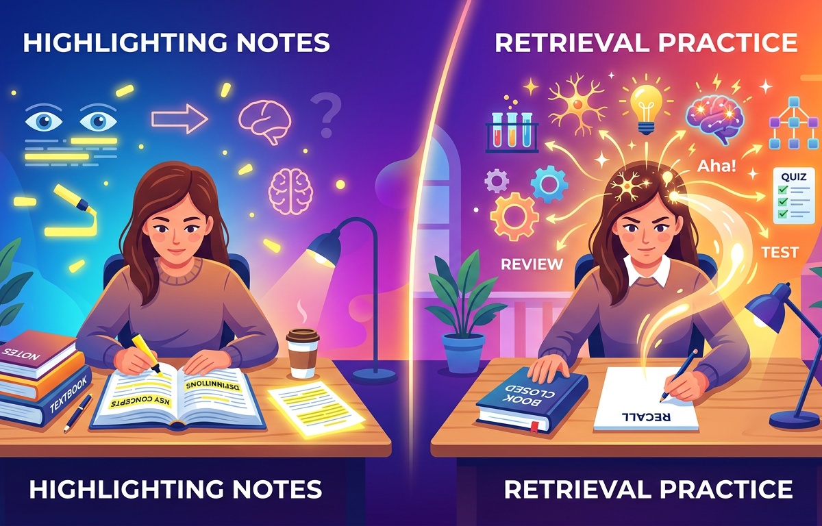 Retrieval Practice vs Highlighting Notes: The Best Way to Learn