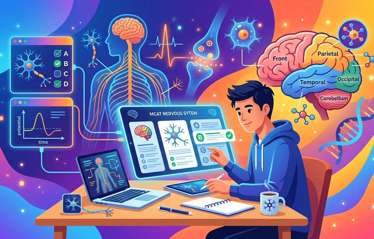 MCAT Nervous System Practice Questions with Answers