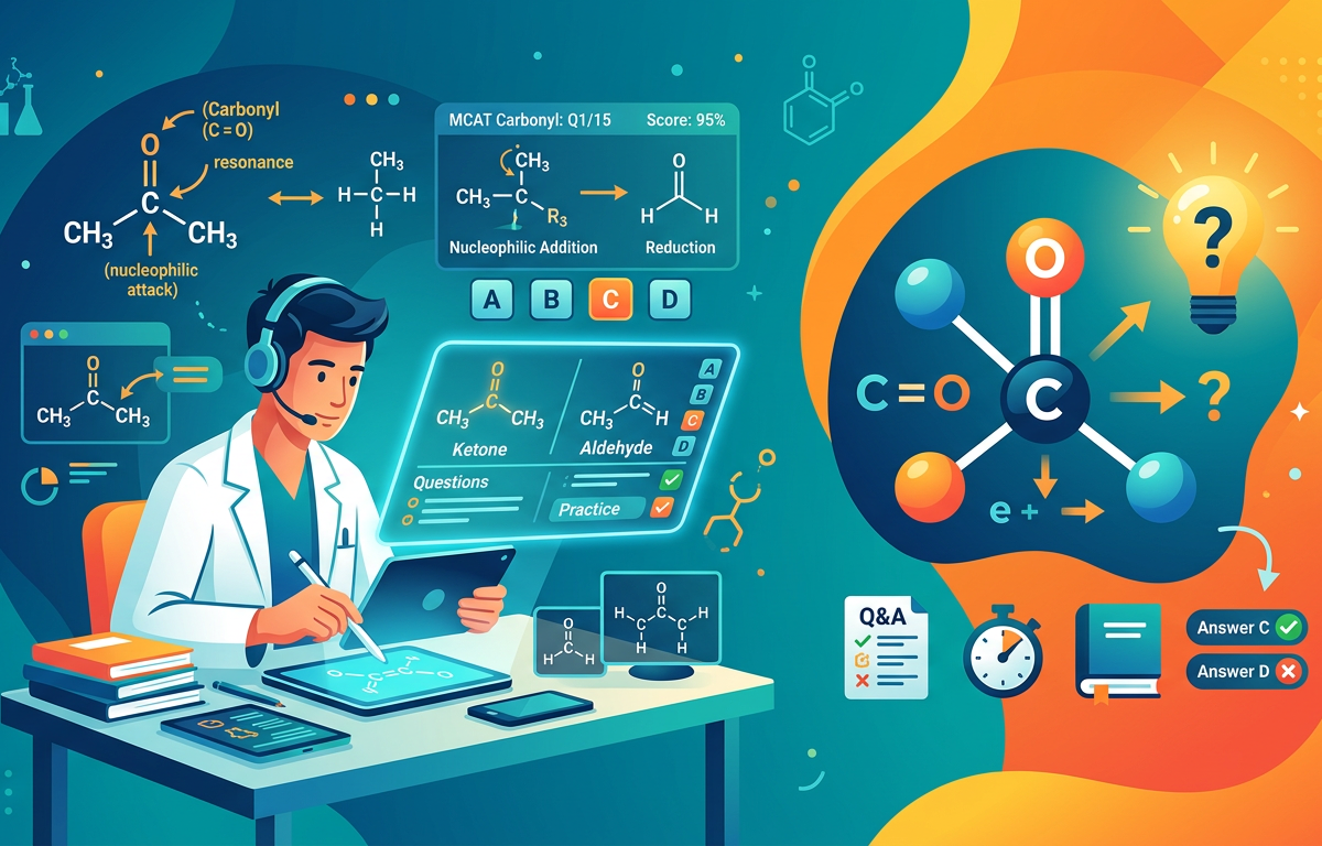 MCAT Carbonyl Practice Questions with Answers