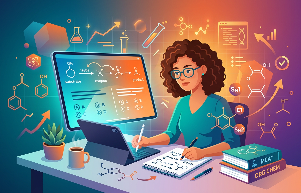 Medium MCAT Organic Reactions Practice Questions