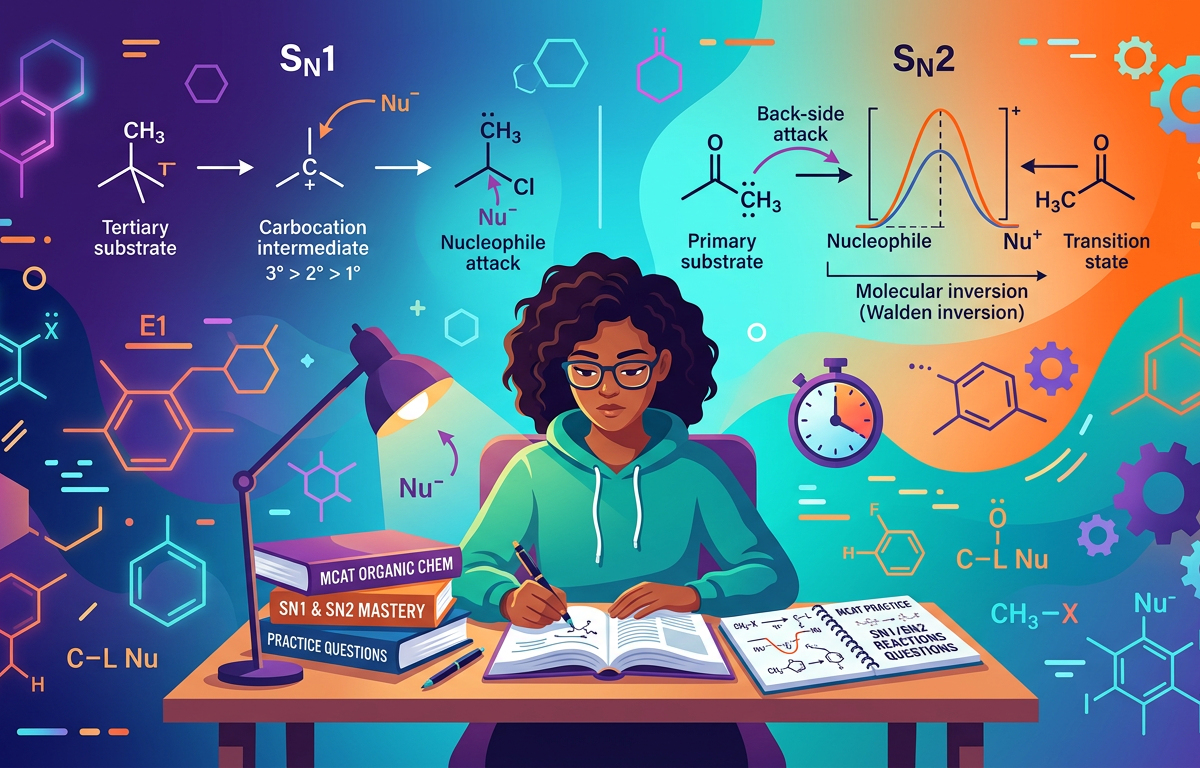 Hard MCAT SN1 SN2 Practice Questions