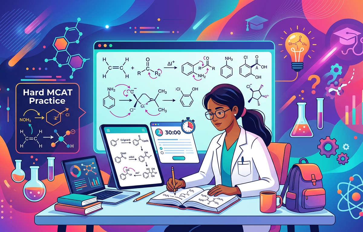 Hard MCAT Organic Reactions Practice Questions