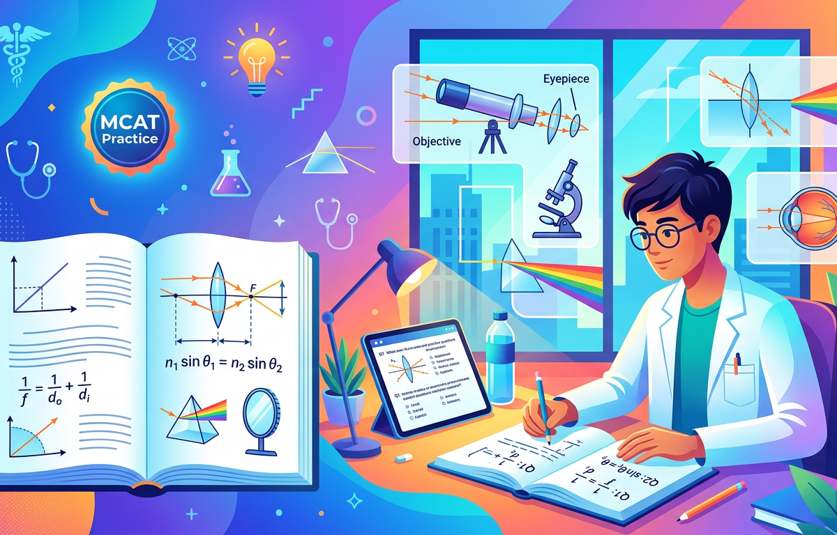 MCAT Optics Practice Questions with Answers