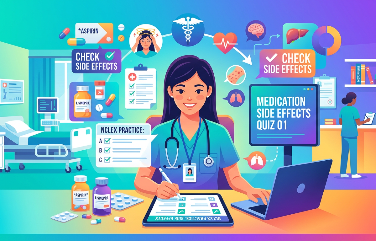 Easy NCLEX Side Effect Practice Questions