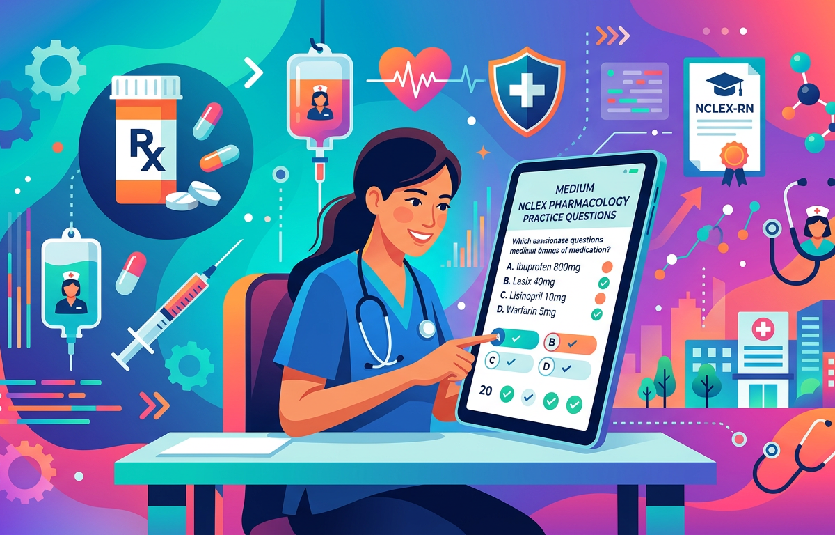 Medium NCLEX Pharmacology Practice Questions