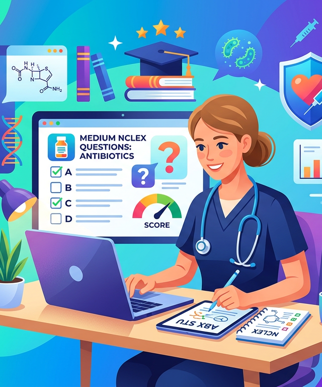 Medium NCLEX Antibiotic Practice Questions