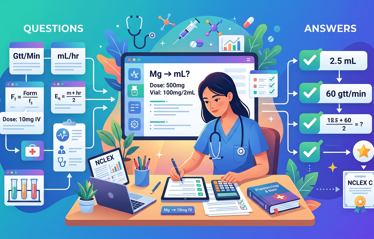 NCLEX Dosage Calculation Practice Questions with Answers