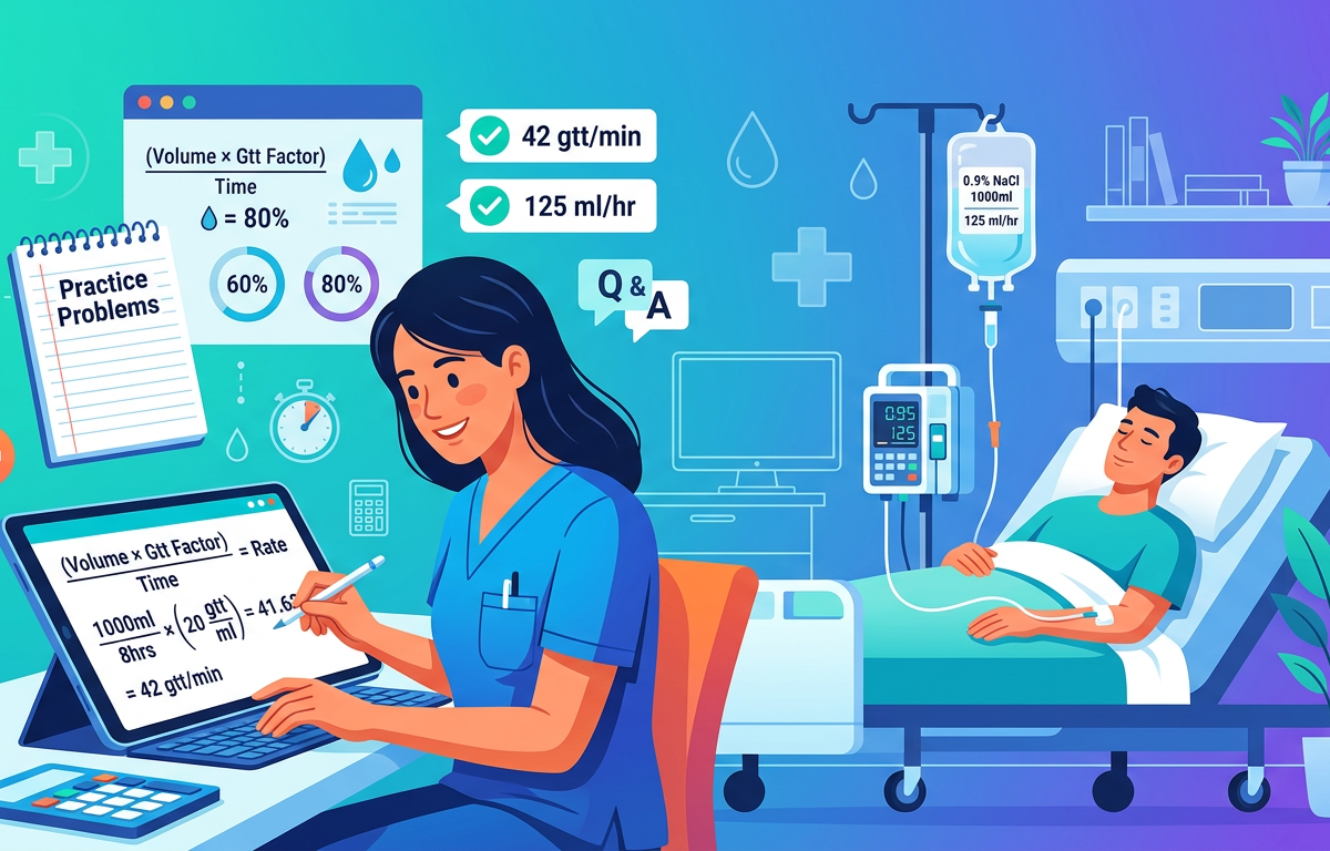 IV Flow Rate Practice Questions with Answers