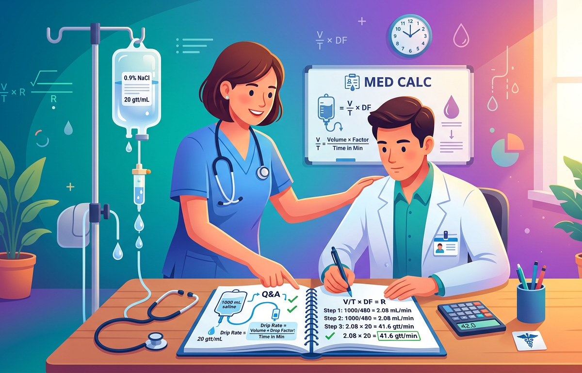 Drip Rate Calculation Practice Questions with Answers