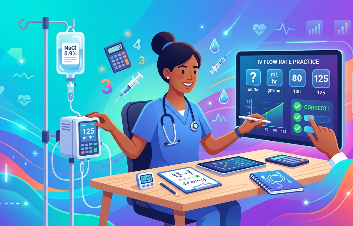Easy IV Flow Rate Practice Questions