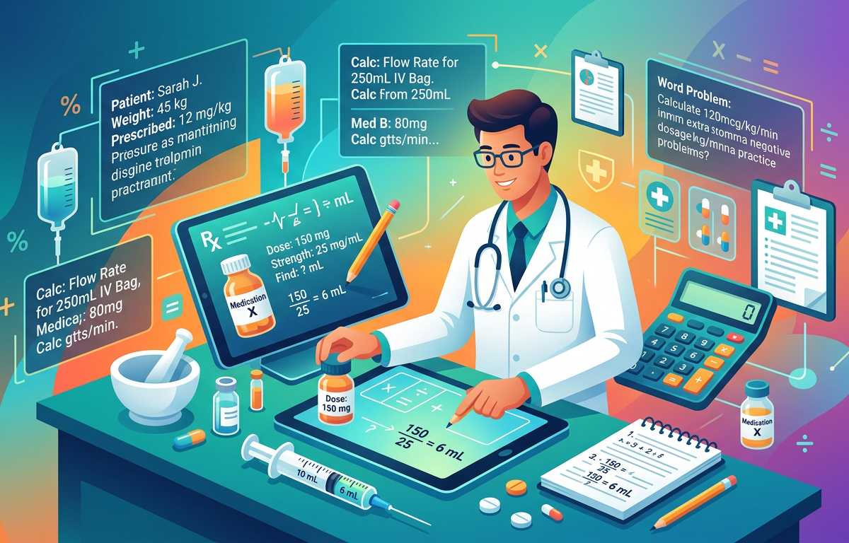 Medium Dosage Calculation Word Problems Practice Questions