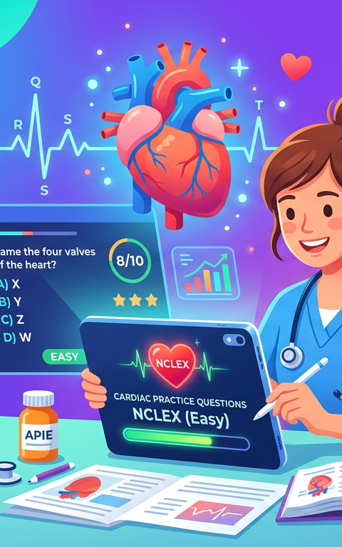 Easy NCLEX Cardiac Practice Questions