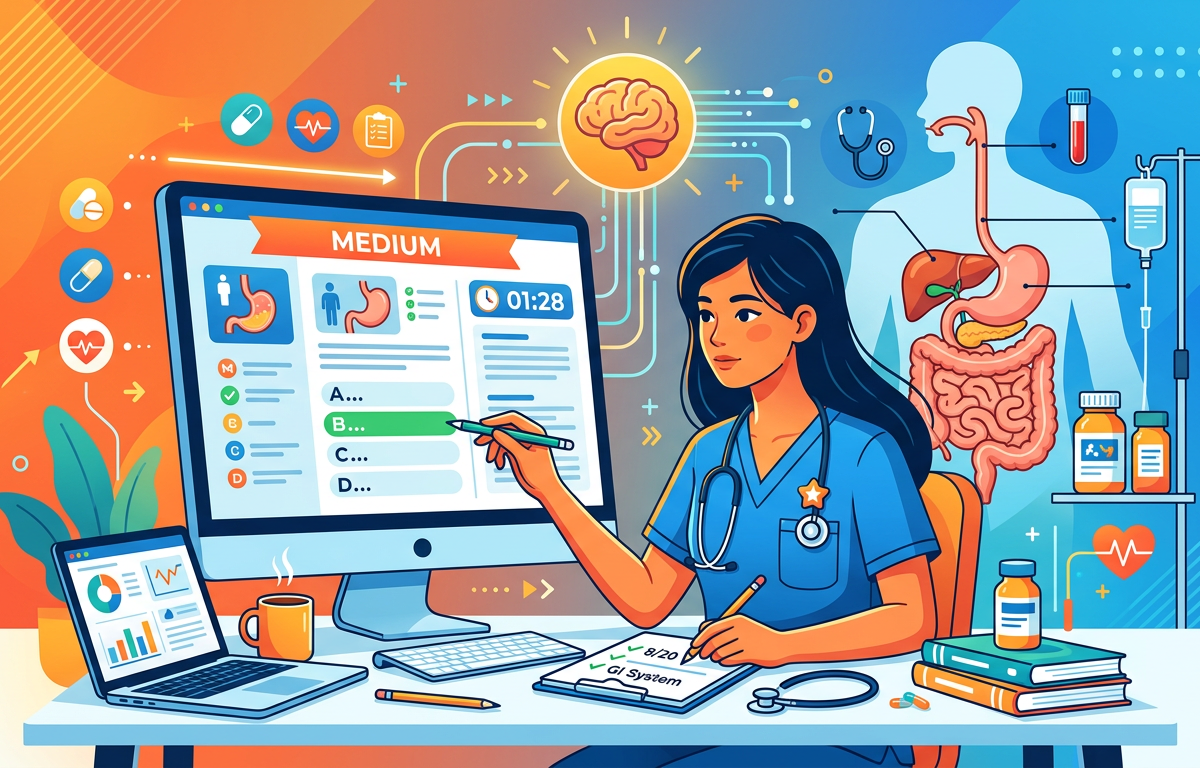 Medium NCLEX GI Practice Questions
