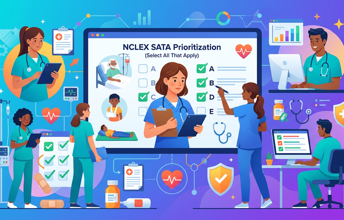 NCLEX SATA Prioritization Practice Questions with Answers