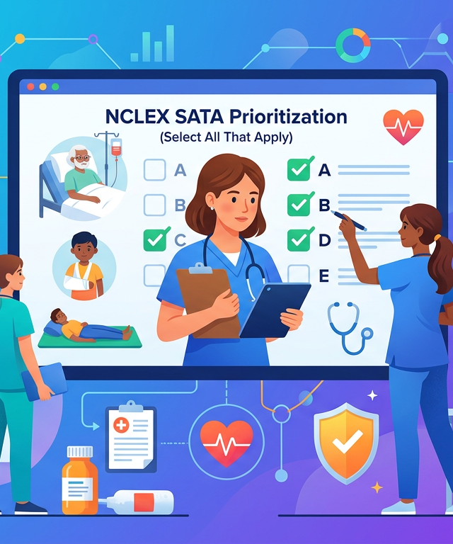 NCLEX SATA Prioritization Practice Questions with Answers