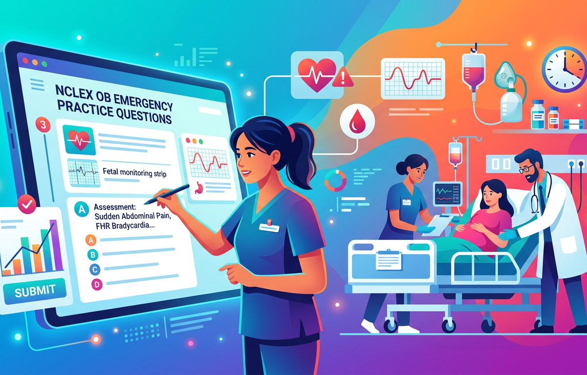 NCLEX Obstetric Emergency Practice Questions with Answers