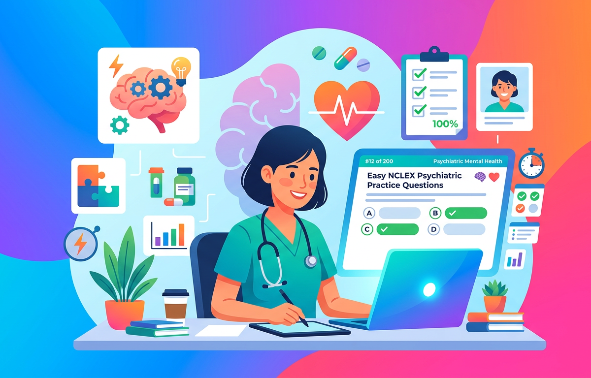 Easy NCLEX Psychiatric Questions Practice Questions
