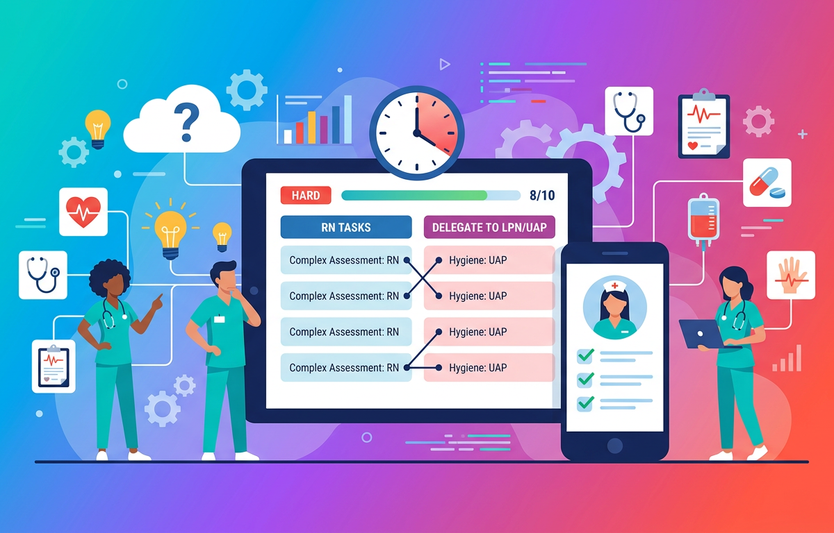 Hard NCLEX Delegation Practice Questions