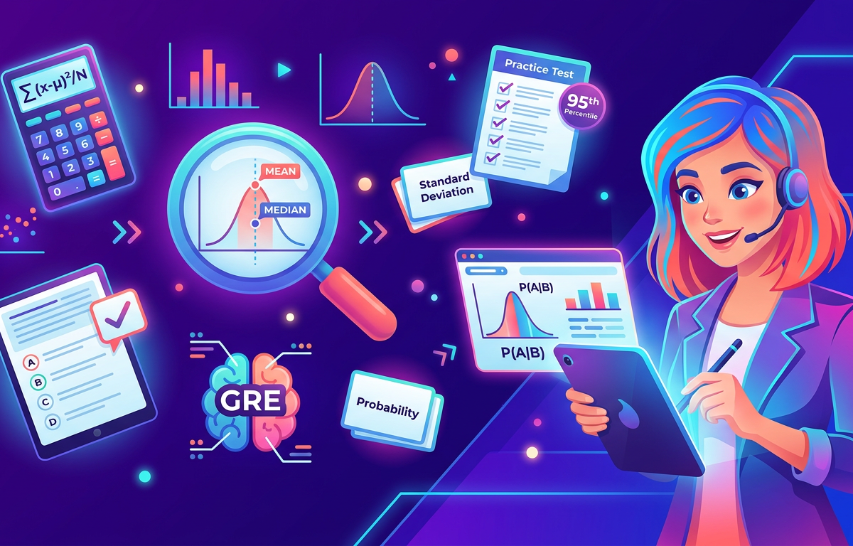 GRE Statistics Practice Test Practice Questions with Answers